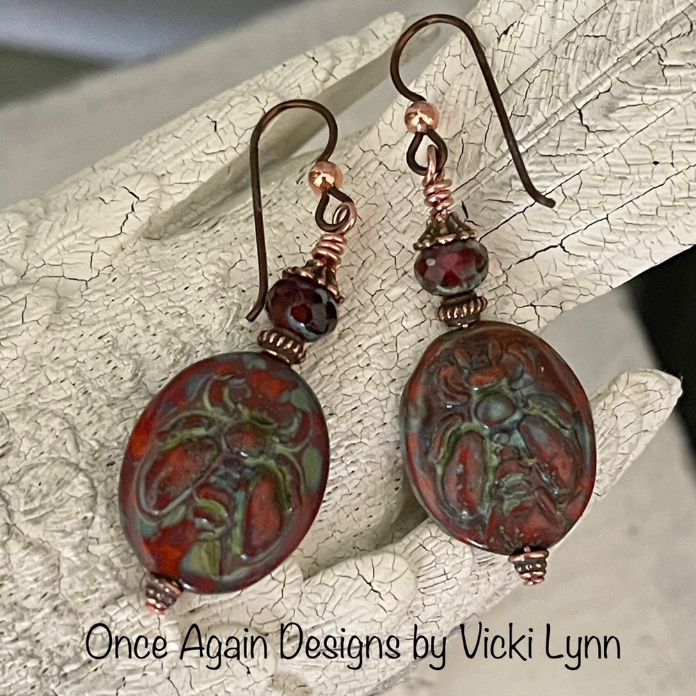ARTISAN Earrings - “Just Bee” Dangles - Picture 1 of 7